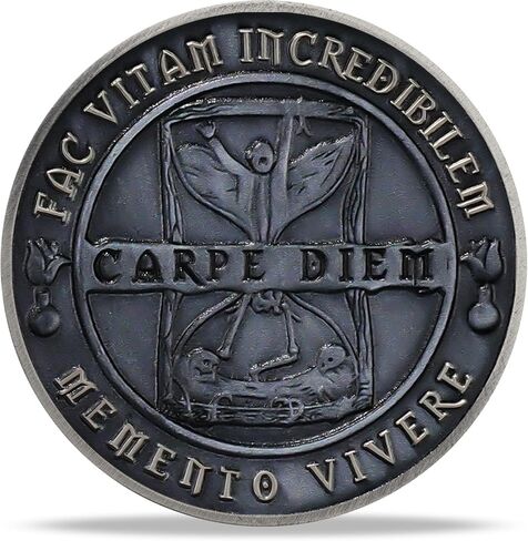 Memento Mori Challenge Coin Carpe Diem Motivational Stoicism Gifts for Daily Stoic Practice in Kuwait