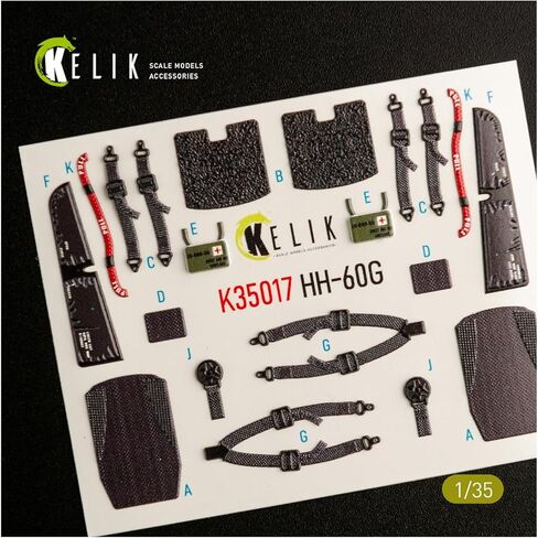 Kelik K35017-1/35 - HH-60G Pave Hawk ملصقات داخلية ثلاثية الأبعاد لمجموعة Kitty Hawk in Saudi Arabia