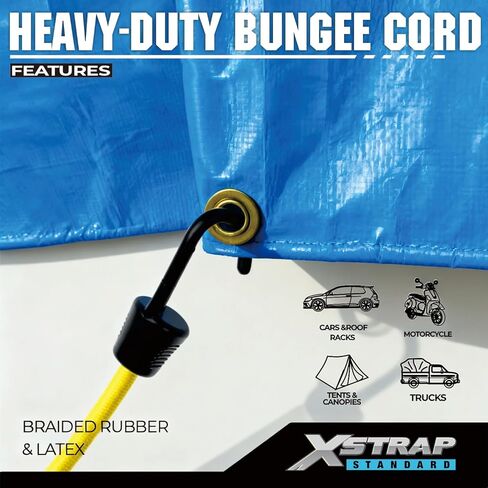 XSTRAP STANDARD 14 Pieces Standard Bungee Kit - Includes 18", 24", 30", 40" Bungee Cords with Hooks in Kuwait