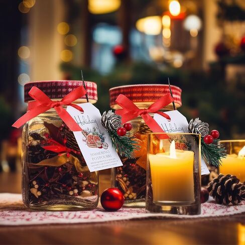 36 Sets Christmas Stovetop Potpourri Tag Include Simmer Instruction Tags and Pine Branches Potpourri Gift Set for Holiday DIY Crafting Kit Simmering Supplies in Kuwait