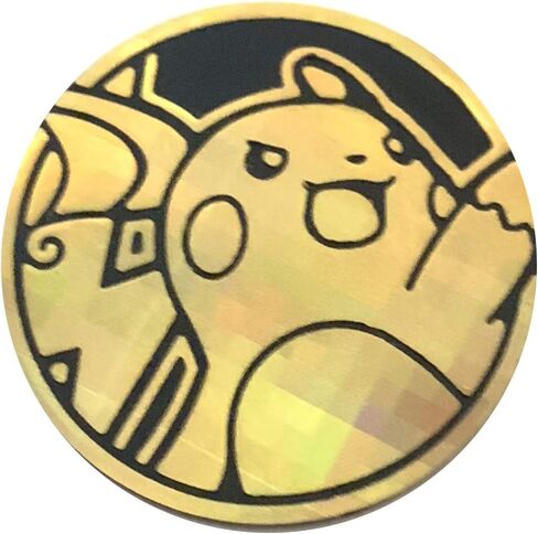 Official Pokemon Coin - Raichu - Holo FOIL Shiny - Trading Card Game Flipping Coin in Saudi Arabia