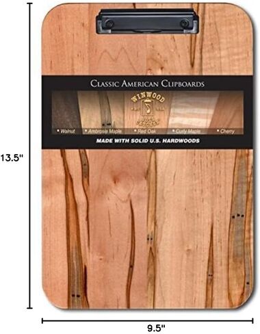 Hardwood Clipboard Ambrosia Maple Large Wood Clipboards 9.5" x 13.5" in Saudi Arabia