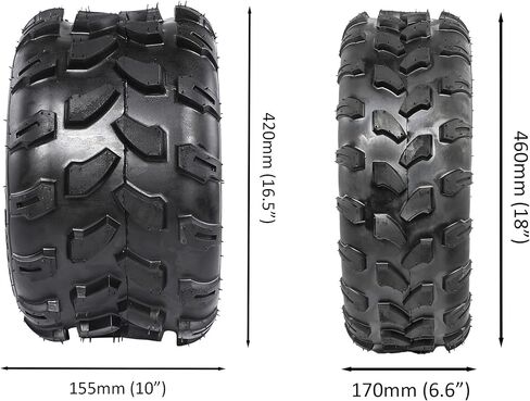 Front Tire 19x7-8 & Rear Tire 18 X 9.50-8" Tubeless for ATV Go Kart Quad Bike 4 Four Wheels in Saudi Arabia
