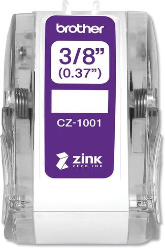 Brother Genuine CZ-1001 3/8" (0.37") 9mm Wide x 16.4 ft. (5 m) Long Label roll Featuring Zink Zero Ink Technology in Saudi Arabia