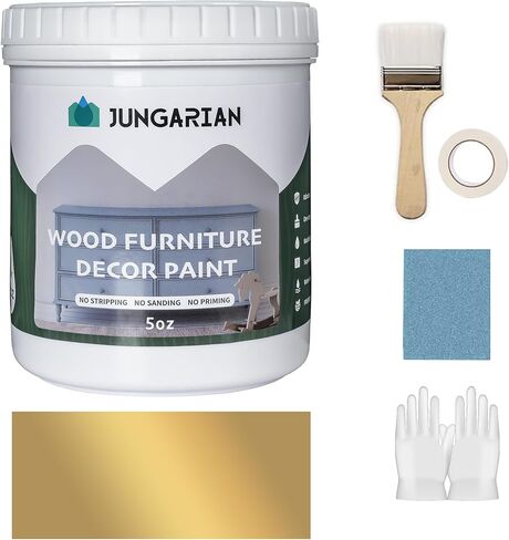 Furniture Paint Kit 32oz with Tools - Water-based & Low Odor All-in-One No Sanding - Matte Finish Indoor Outdoor Wood Paint for Cabinets, Doors, Tables and Dressers - Cream in Saudi Arabia