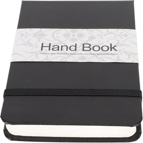 Watercolor Journal, 24 Sheets, Insert Pocket Sketchbook, Wood Pulp Paper, PU Leather Shell, for Outdoor Travel in Saudi Arabia