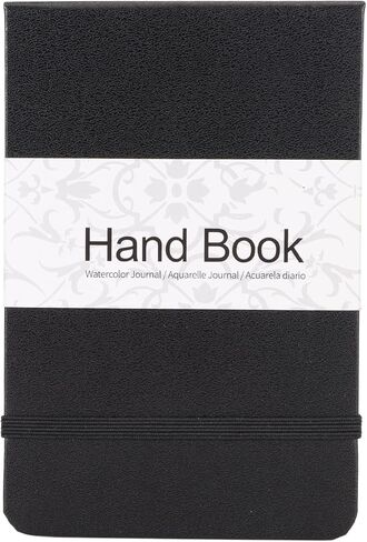 Watercolor Journal, 24 Sheets, Insert Pocket Sketchbook, Wood Pulp Paper, PU Leather Shell, for Outdoor Travel in Saudi Arabia
