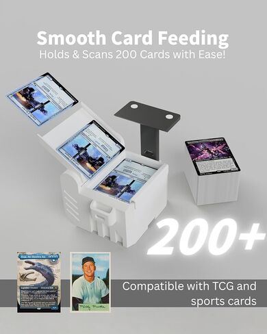 ماسح ضوئي لبطاقات TCG مع ضوء LED وقاعدة مغناطيسية - متوافق مع تطبيقات ManaBox وMTG، ارتفاع قابل للتعديل وتصميم مضاد للانزلاق لمسح سريع للبطاقات بدون أكمام وتسعيرها in Kuwait