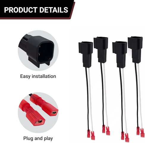 4 PCS Door Speaker Wiring Harness 72-5600 Audio Speaker Wire Cable Compatible with Ford Focus Mercury Mazda Speakers Adapter Connector Plug for Car Audio in Kuwait