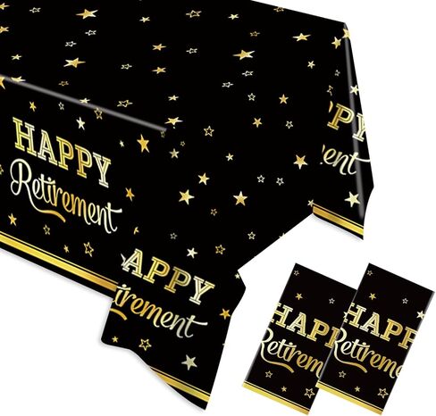 Egami 2pcs Retirement Tablecloth for Bladies and Gentlemen Retirement Party Supplies Decorations 108 inches x 54 inches for Retirement Party Supplies in Saudi Arabia