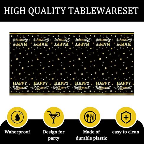 Egami 2pcs Retirement Tablecloth for Bladies and Gentlemen Retirement Party Supplies Decorations 108 inches x 54 inches for Retirement Party Supplies in Saudi Arabia