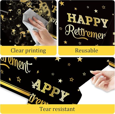 Egami 2pcs Retirement Tablecloth for Bladies and Gentlemen Retirement Party Supplies Decorations 108 inches x 54 inches for Retirement Party Supplies in Saudi Arabia