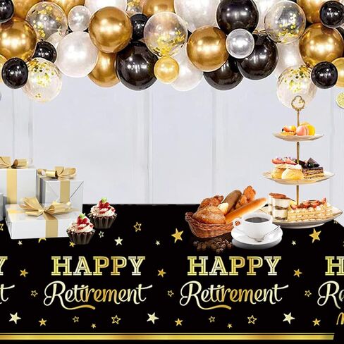 Egami 2pcs Retirement Tablecloth for Bladies and Gentlemen Retirement Party Supplies Decorations 108 inches x 54 inches for Retirement Party Supplies in Saudi Arabia