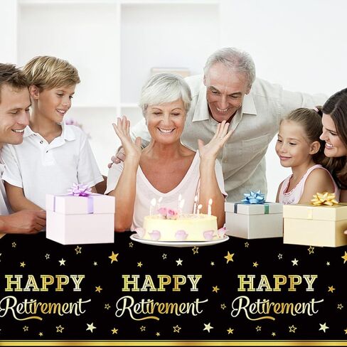 Egami 2pcs Retirement Tablecloth for Bladies and Gentlemen Retirement Party Supplies Decorations 108 inches x 54 inches for Retirement Party Supplies in Saudi Arabia