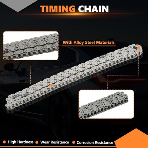 TKC8002 Engine Timing Chain Kit with Chain Guide Rail, Tensioner, Sprocket - Compatible with Chevy/GMC/Buick/Pontiac/Saturn/Saab Malibu/Equinox/Impala/Terrain/Regal/LaCrosse/Cobalt 2.0L 2.2L 2.4L in Saudi Arabia