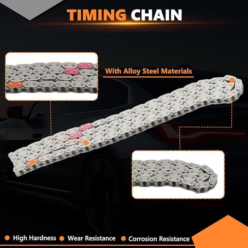24321-3L100 12PCS Engine Timing Chain Kit Fits Hyundai Azera Santa Fe Palisade, Fits Genesis G70/G80/G90, Fits Kia Sedona Sorento Cadenza/K900 3.3L/3.8L Replaces 24410-3CGA3 24820-3CGA3 in Saudi Arabia