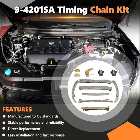 24321-3L100 12PCS Engine Timing Chain Kit Fits Hyundai Azera Santa Fe Palisade, Fits Genesis G70/G80/G90, Fits Kia Sedona Sorento Cadenza/K900 3.3L/3.8L Replaces 24410-3CGA3 24820-3CGA3 in Saudi Arabia