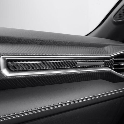 BETTERHUMZ Co-Pilot Panel Sticker Compatible with Ford Mustang 2024 2025 Carbon Fiber Decoration Strip Passenger Side Interior Accessories (Red) in Saudi Arabia