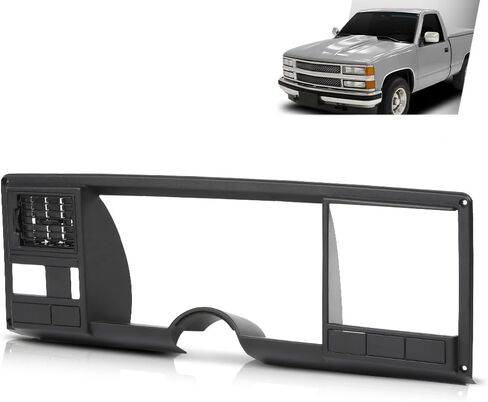 G-PLUS Speedometer Dash Bezel Tirm Panel Compatible with Chevy Silverado GMC Sierra Truck 1988 1989 1990 1991 1992 1993 1994 (Black ABS Plastic) in Saudi Arabia