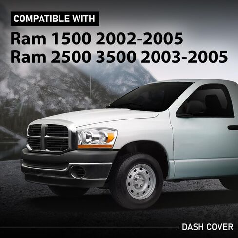 G-PLUS TPE Dash Defrost Vent Cover Cap Compatible with Dodge Ram 1500 2002-2005/ Ram 2500 3500 2003-2005 Upper Dashboard Panel Black in Saudi Arabia
