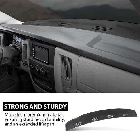 G-PLUS TPE Dash Defrost Vent Cover Cap Compatible with Dodge Ram 1500 2002-2005/ Ram 2500 3500 2003-2005 Upper Dashboard Panel Black in Saudi Arabia