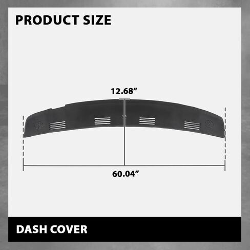 G-PLUS TPE Dash Defrost Vent Cover Cap Compatible with Dodge Ram 1500 2002-2005/ Ram 2500 3500 2003-2005 Upper Dashboard Panel Black in Saudi Arabia