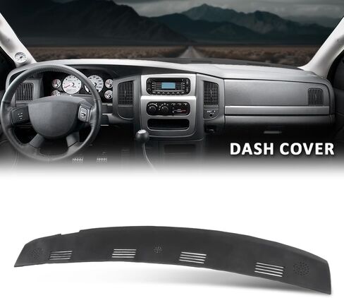 G-PLUS TPE Dash Defrost Vent Cover Cap Compatible with Dodge Ram 1500 2002-2005/ Ram 2500 3500 2003-2005 Upper Dashboard Panel Black in Saudi Arabia