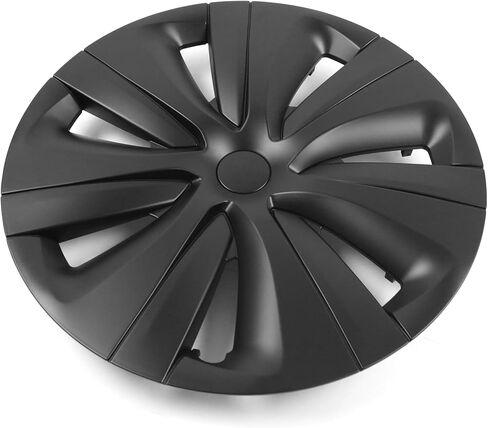 FREEMOTOR802 Compatible with 2024-2025 Tesla Model 3 18" Wheel Cover Hubcaps Rim, Matte Black S Style ABS Whirlwind Shaped Hub Cap Full Rim Replacement 4 Pieces in Saudi Arabia