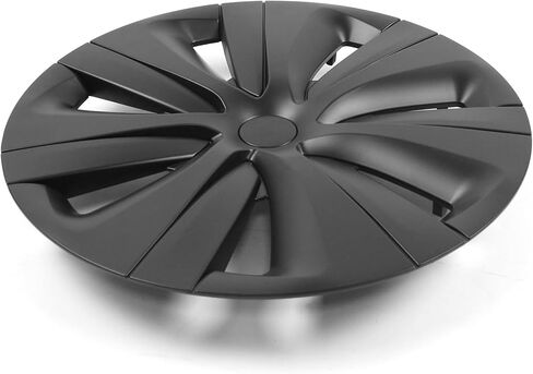 FREEMOTOR802 Compatible with 2024-2025 Tesla Model 3 18" Wheel Cover Hubcaps Rim, Matte Black S Style ABS Whirlwind Shaped Hub Cap Full Rim Replacement 4 Pieces in Saudi Arabia