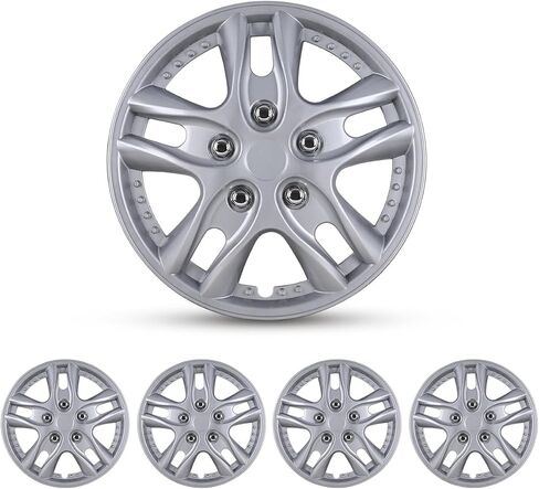 Wheel Guards – (4 Pack) WOLFSTORM Hubcaps for 12 inch Wheels, Wheel Covers Snap Clip-On Auto Tire Rim Replacement for 12" Hub Caps Car Accessories (Black Lacquer) in Saudi Arabia