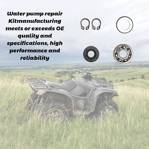 Water Pump Repair Kit With Water Pump Impeller Gasket Bearing Oil Seal Compatible with Yamaha Raptor 660/600R 2001-2005 11H-12438-10 in Saudi Arabia