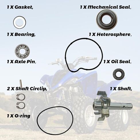 Water Pump Repair Kit With Water Pump Impeller Gasket Bearing Oil Seal Compatible with Yamaha Raptor 660/600R 2001-2005 11H-12438-10 in Saudi Arabia