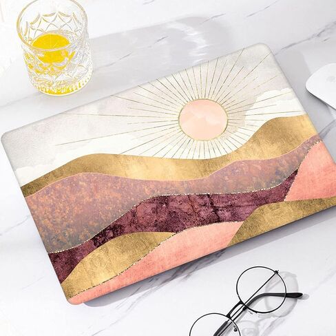 Compatible with MacBook Pro 14 Inch Case 2025-2021 Release M5 M4 M3 M2 M1 Pro Max Chip with Touch ID, Slim Protective Case Hard Shell with Keyboard Cover for New Pro 14.2, White Marble in Kuwait
