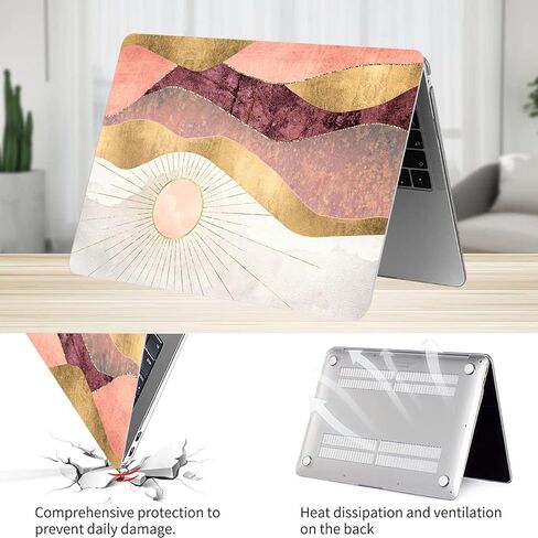 Compatible with MacBook Pro 14 Inch Case 2025-2021 Release M5 M4 M3 M2 M1 Pro Max Chip with Touch ID, Slim Protective Case Hard Shell with Keyboard Cover for New Pro 14.2, White Marble in Kuwait