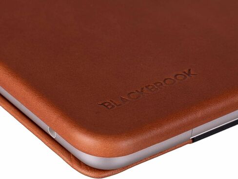 حافظة بلاك بروك الفاخرة المصنوعة من الجلد المحبب بالكامل لجهاز ابل ماك بوك برو 16 بوصة، أغطية جلدية علوية وسفلية للحماية (أسمر، ماك بوك برو 16 بوصة) in Kuwait