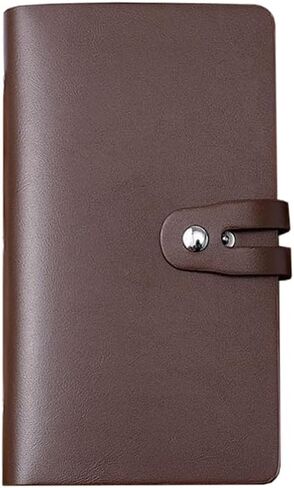 Credit Card Holder Business Card Organizer, with 96 Card Slots Credit Card Protector, 1 Pack Coffee in Saudi Arabia