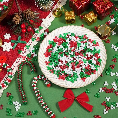 خرز المهر باللونين الأحمر والأبيض والأزرق (1200 قطعة)، خرز نجمة عيد الاستقلال البلاستيكي لصنع الحرف اليدوية، مجموعة خرز المهر في الرابع من يوليو، خرز شعر للضفائر in Kuwait