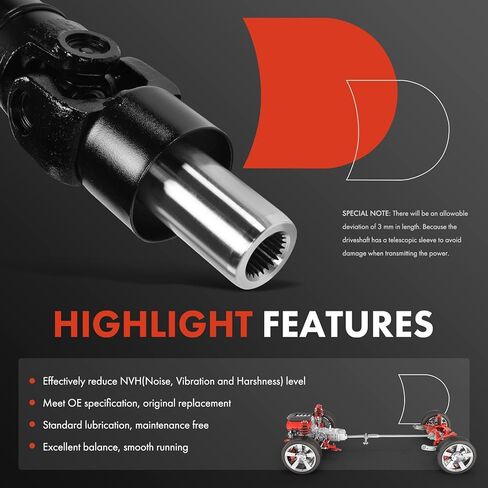 A-Premium Rear Complete Drive Shaft Prop Shaft Driveshaft Assembly Compatible with Mitsubishi Outlander 2012-2020, Outlander PHEV 2018-2021, Outlander Sport 2012-2022, Eclipse Cross 2022 in Saudi Arabia