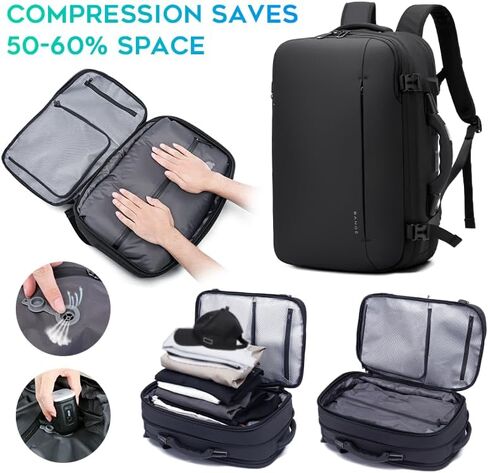 BANGE Air Compression System Backpack with electronic scaleVacuum Compression Travel Backpack,Expandable Backpacks with Pump for Airplanes (With Air Pump) in Saudi Arabia