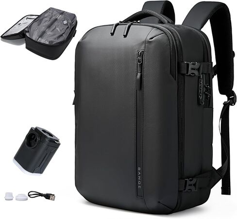 BANGE Air Compression System Backpack with electronic scaleVacuum Compression Travel Backpack,Expandable Backpacks with Pump for Airplanes (With Air Pump) in Saudi Arabia