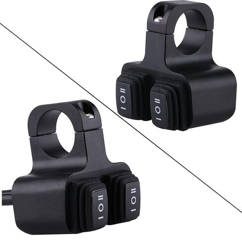 Keenso Aluminum Alloy Motorcycle ATV Handlebar Switch Headlight Spotlight 3 Way On/Off Dual Switch in Saudi Arabia