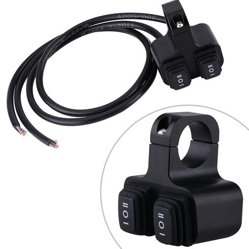 Keenso Aluminum Alloy Motorcycle ATV Handlebar Switch Headlight Spotlight 3 Way On/Off Dual Switch in Saudi Arabia