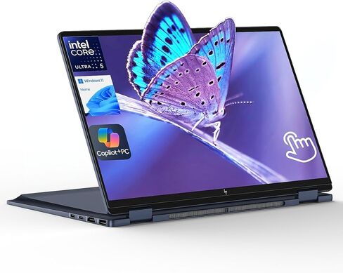 HP OmniBook X Flip 14 2-in-1 Laptop, Laptop Touchscreen 14" WUXGA IPS, Intel 8-core Ultra 5 226V, Intel Arc 130V GPU, 16GB RAM 512GB SSD, Thunderbolt 4, Windows 11 Home with Stylus Pen in Saudi Arabia