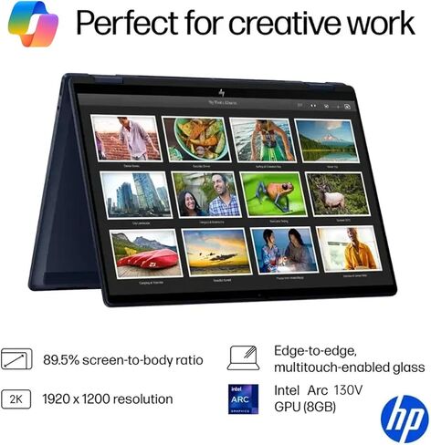 HP OmniBook X Flip 14 2-in-1 Laptop, Laptop Touchscreen 14" WUXGA IPS, Intel 8-core Ultra 5 226V, Intel Arc 130V GPU, 16GB RAM 512GB SSD, Thunderbolt 4, Windows 11 Home with Stylus Pen in Saudi Arabia