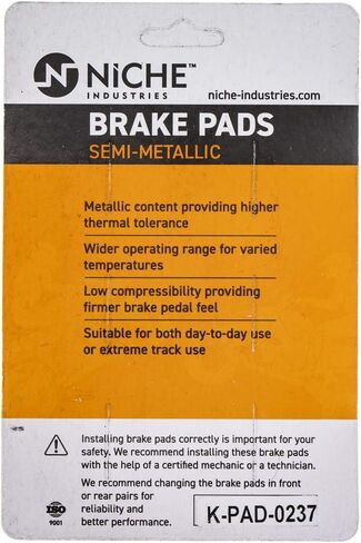 NICHE Brake Pad Set for Yamaha FZ1 5LV-W0046-50-00 Rear Semi-Metallic 2 Pack in Saudi Arabia