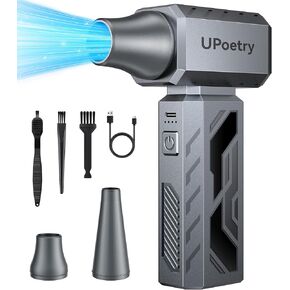 Compressed Air Duster, 130000RPM Electric Air Duster Brushless Motor with Stepless Speed Adjustable, Rechargeable Fast Charging Cordless Mini Air Blower for PC, Keyboard, Car, Home & Outdoor in Saudi Arabia