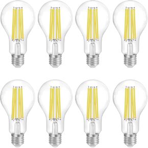 مصابيح إضاءة LED A21 قابلة للتعتيم بقدرة 150 وات من FLSNT، 2650 لومن، كفاءة 18 وات، 3000 ك أبيض دافئ، قاعدة E26، 4 عبوات in Kuwait