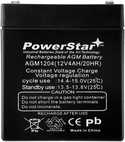 يستبدل PowerStar بطارية 12V 4AH لجهاز إنذار ADT 804302 in Saudi Arabia