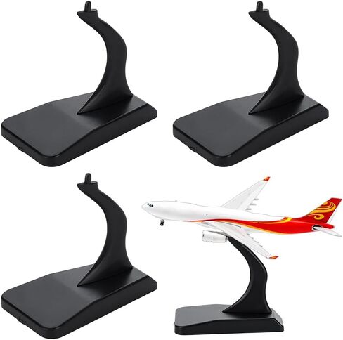 FINGERINSPIRE 4 Pack Plane Model Stand 2.36x1.46x2.2 Inch Black Aircraft Model Stand Plastic Model Airplane Holder Without Plane Models for Collectible Airplanes in Saudi Arabia