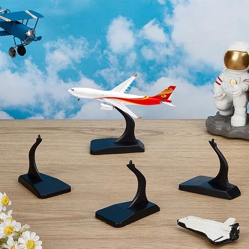 FINGERINSPIRE 4 Pack Plane Model Stand 2.36x1.46x2.2 Inch Black Aircraft Model Stand Plastic Model Airplane Holder Without Plane Models for Collectible Airplanes in Saudi Arabia
